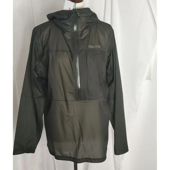 Marmot Jacket L Bantamweight Anorak Packable Green Lihtweight Waterproof - Picture 7 of 14